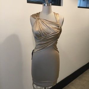 Bebe Wrap and Twist Glam Dress